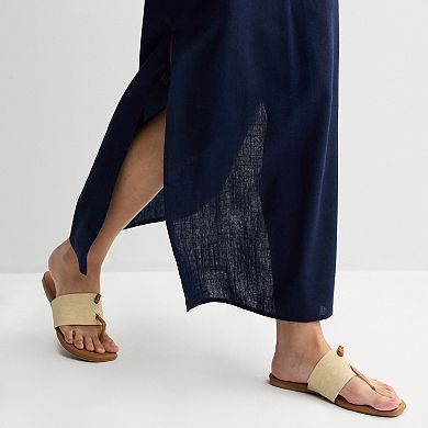 Juniors' SO® Drawstring Waist Linen Maxi Skirt