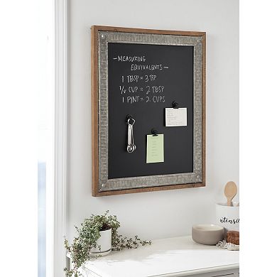 Deely Wood and Metal Framed Chalkboard