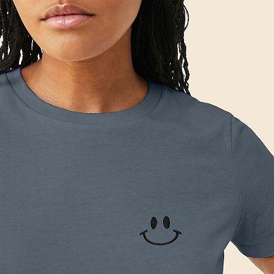 Dalix Smile Face T Shirt Womens