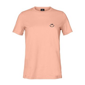 Dalix Smile Face T Shirt Womens