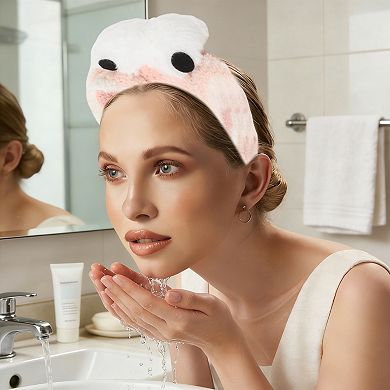 Cute Plush Washing Face Big Eyes Headwrap for Women for Girls 8.27"x3.15" 1 Pc