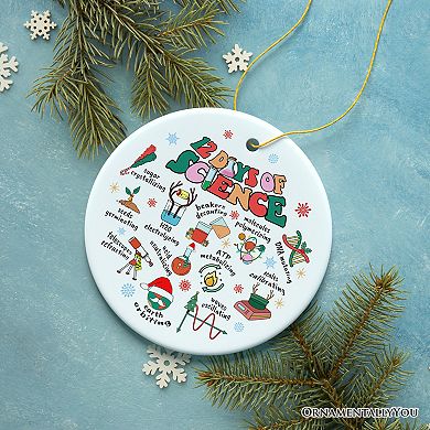 12 Days of Science Ornament, Christmas Gift for Scientist Nerd or Teacher