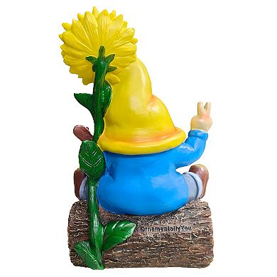 Bloom with Joy Sunflower Gnome 10" Garden Statue Figurine with Guitar, Spring and Summer Home Decora
