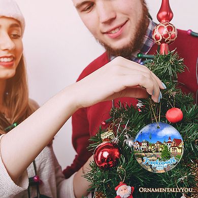 Artistically Vibrant Frankenmuth Ornament, Festive Bavarian Town Michigan Souvenir, Version 1