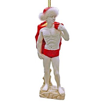 Festive Statue of David Ornament, Unique Italian Renaissance and Michelangelo Decor