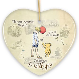 I'll Always be with You Ornament, Comforting Yellow Bear Christmas Gift and Keepsake, Heart
