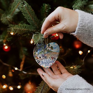 Vibrantly Tropical Fort Lauderdale Ornament, Cultural and Lively Florida Beach Christmas Gift