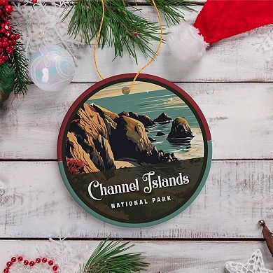 Channel Islands National Park Retro Ornament, California Vintage Travel Souvenir and Gift