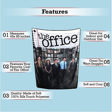 The Office Fleece Softest Throw Blanket, Measures 60 X 45 Inches Throw Blanket