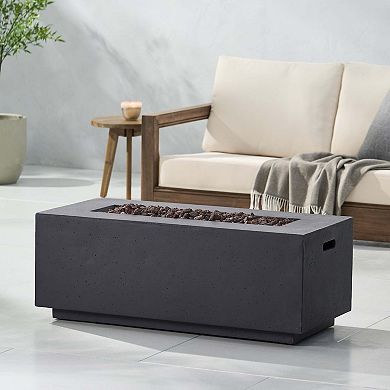Mondawe 40 Inch Propane Gas Rectangular Fire Pit for Outdoor Patio Backyard