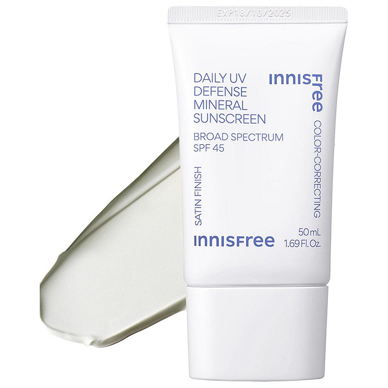 innisfree Daily UV Mineral Korean Sunscreen SPF 45 with Hyaluronic Acid for Face & Body,