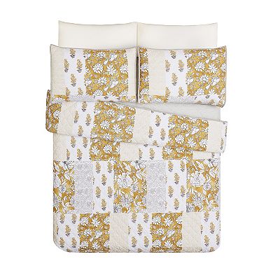 Modern Heirloom Saffron Quilt Set with Shams