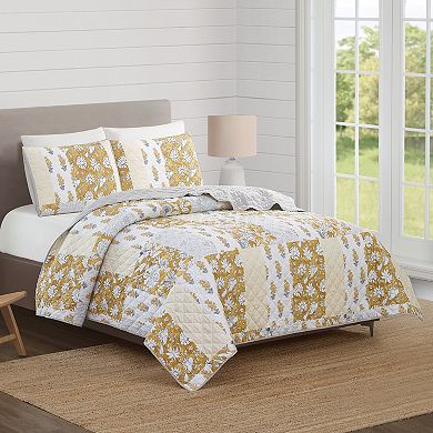 Modern Heirloom Saffron Quilt Set with Shams