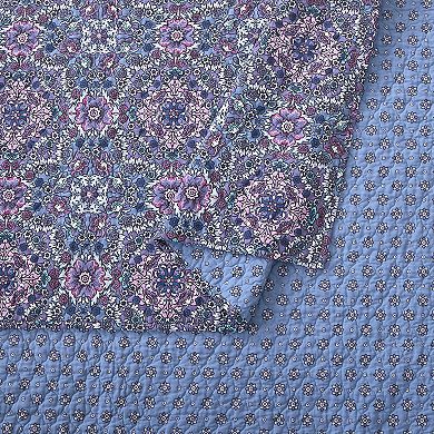Modern Heirloom Lavender Florals Quilt Set