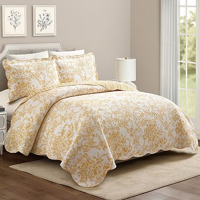 Modern Heirloom Garden Toile Quilt Set