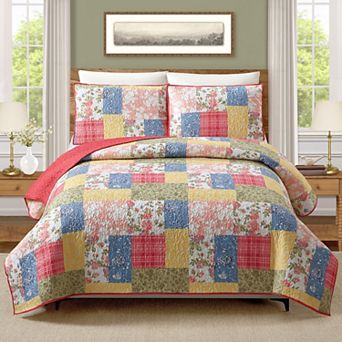 Modern Heirloom Farmhouse Florals Quilt Set