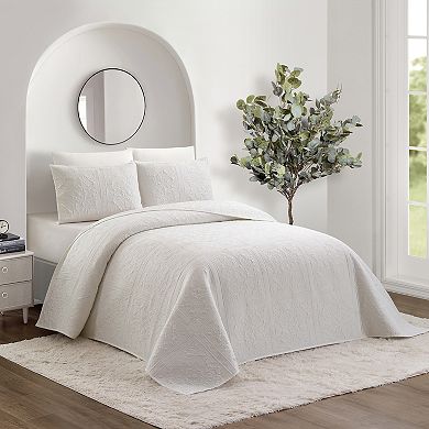 Modern Heirloom Solid Stitch Bedspread Set
