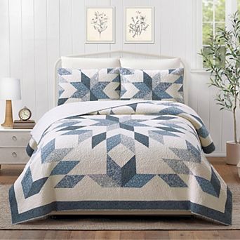 Modern Heirloom Bright Star Patchwork Quilt Set