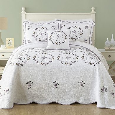 Modern Heirloom Gwen Square Embroidered Throw Pillow