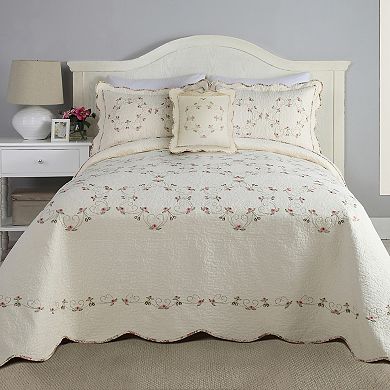 Modern Heirloom Felisa Square Embroidered Throw Pillow