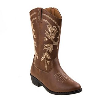 Kensie Girls' Floral Western Boots