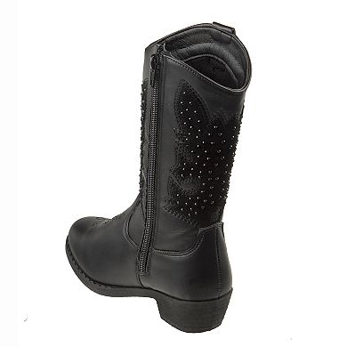 Kensie Girls' Studded Western Boots