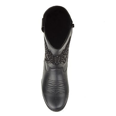 Kensie Girls' Studded Western Boots