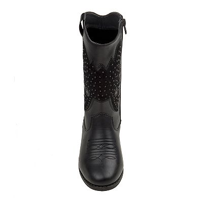 Kensie Girls' Studded Western Boots