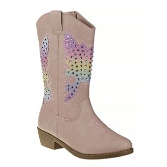 Kensie Girls' Studded Western Boots