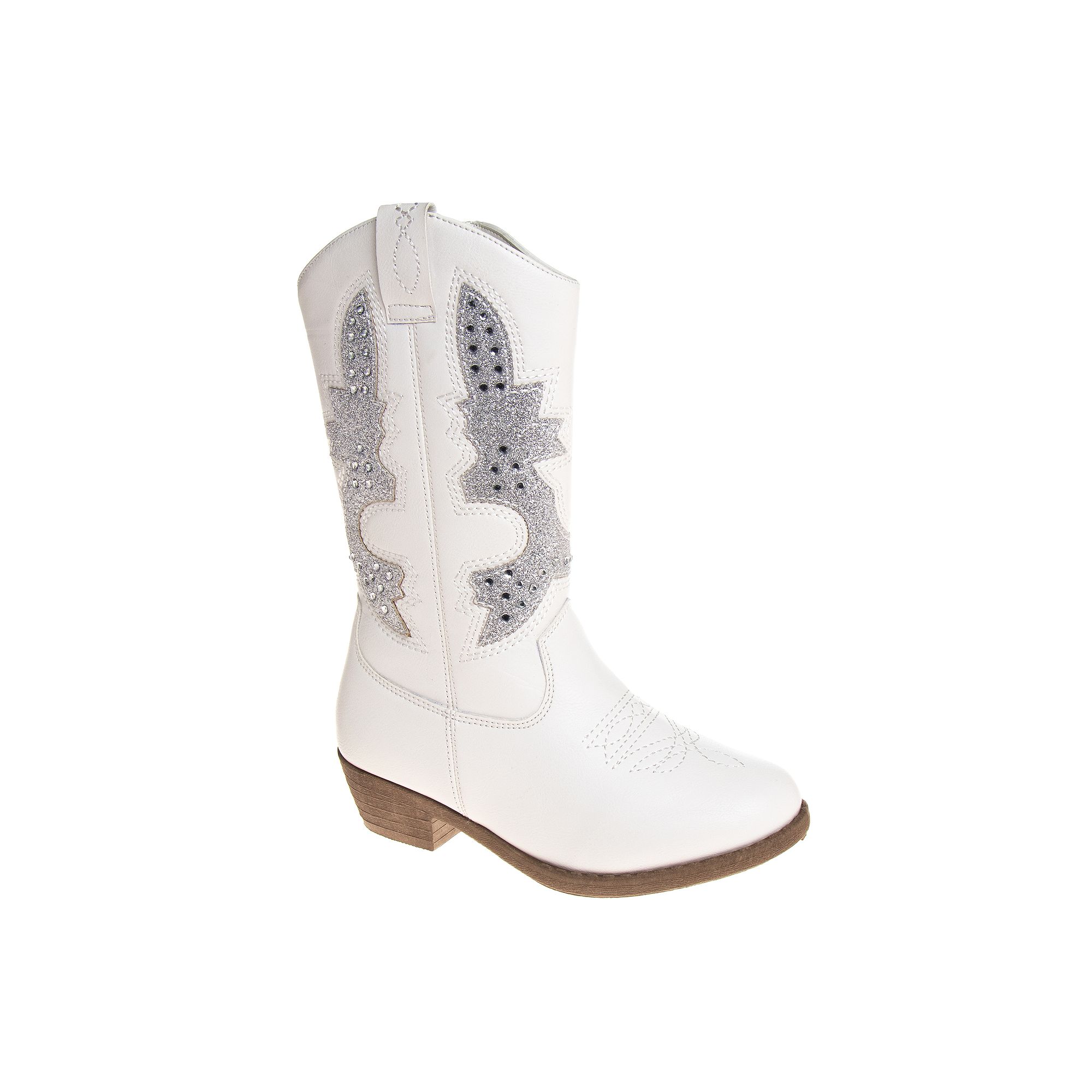 Kensie Girls Cowgirl Boots, Girls, Size: 1, White