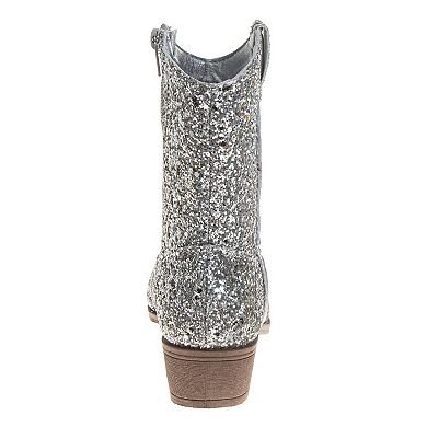Kensie Girls' Glittery Western Boots