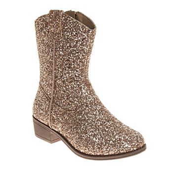 Kensie Girls' Glittery Western Boots