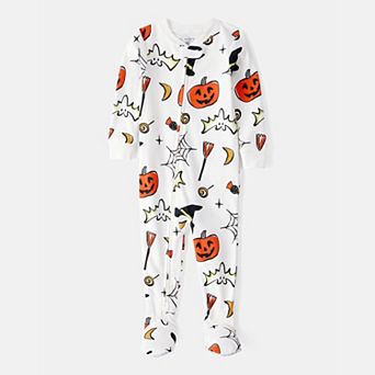 Toddler Carter's One-Piece Halloween Print Snug Fit Footie Pajamas