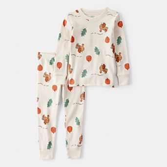 Toddler Carter's Thanksgiving Print 2 pc Pajama Top & Pajama Bottoms Set