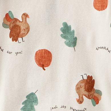 Carter's Thanksgiving Print 2-pc. Pajama Top & Pajama Bottoms Set