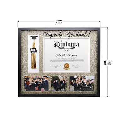 Congrats Graduate Diploma 3-Slot Photo Collage
