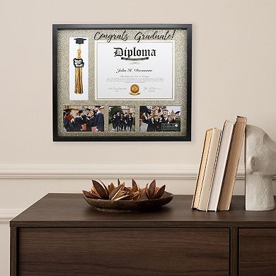 Congrats Graduate Diploma 3-Slot Photo Collage