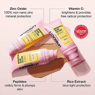 Mineral Sun Glow Broad Spectrum Sunscreen SPF 43 PA +++ with Peptides and Vitamin C