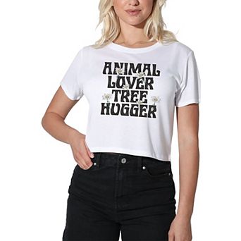 Women's Suburban Riot Animal Lover Tree Hugger Graphic Crop Top