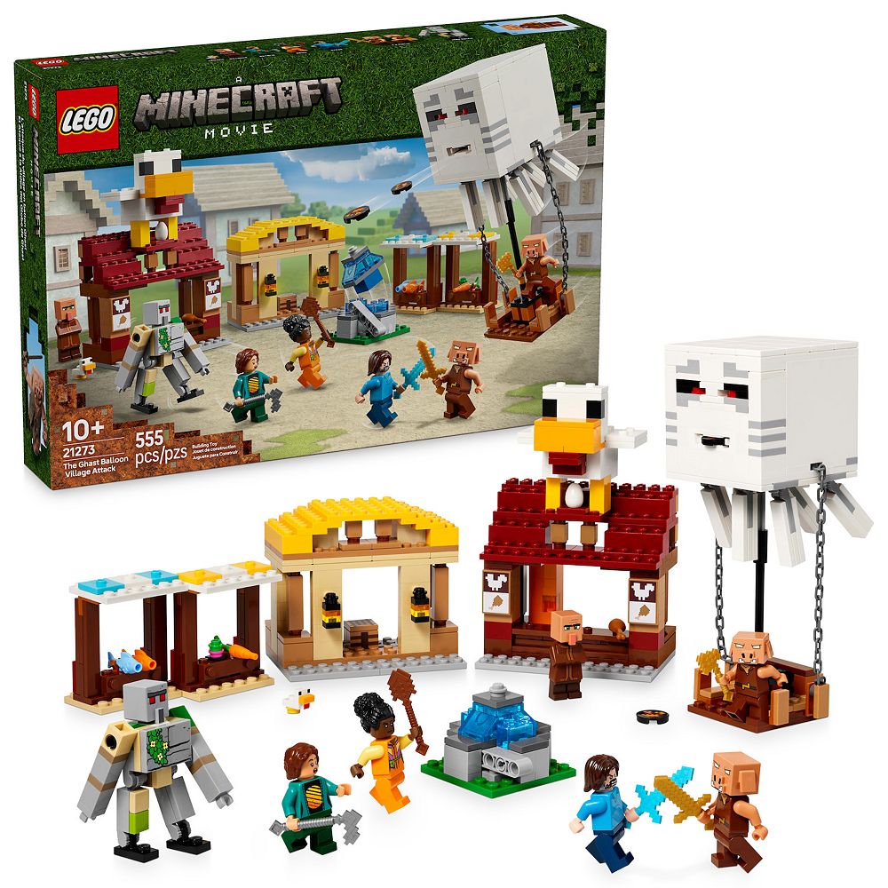 LEGO Minecraft The Ghast Balloon Village Attack 21272 Building Kit