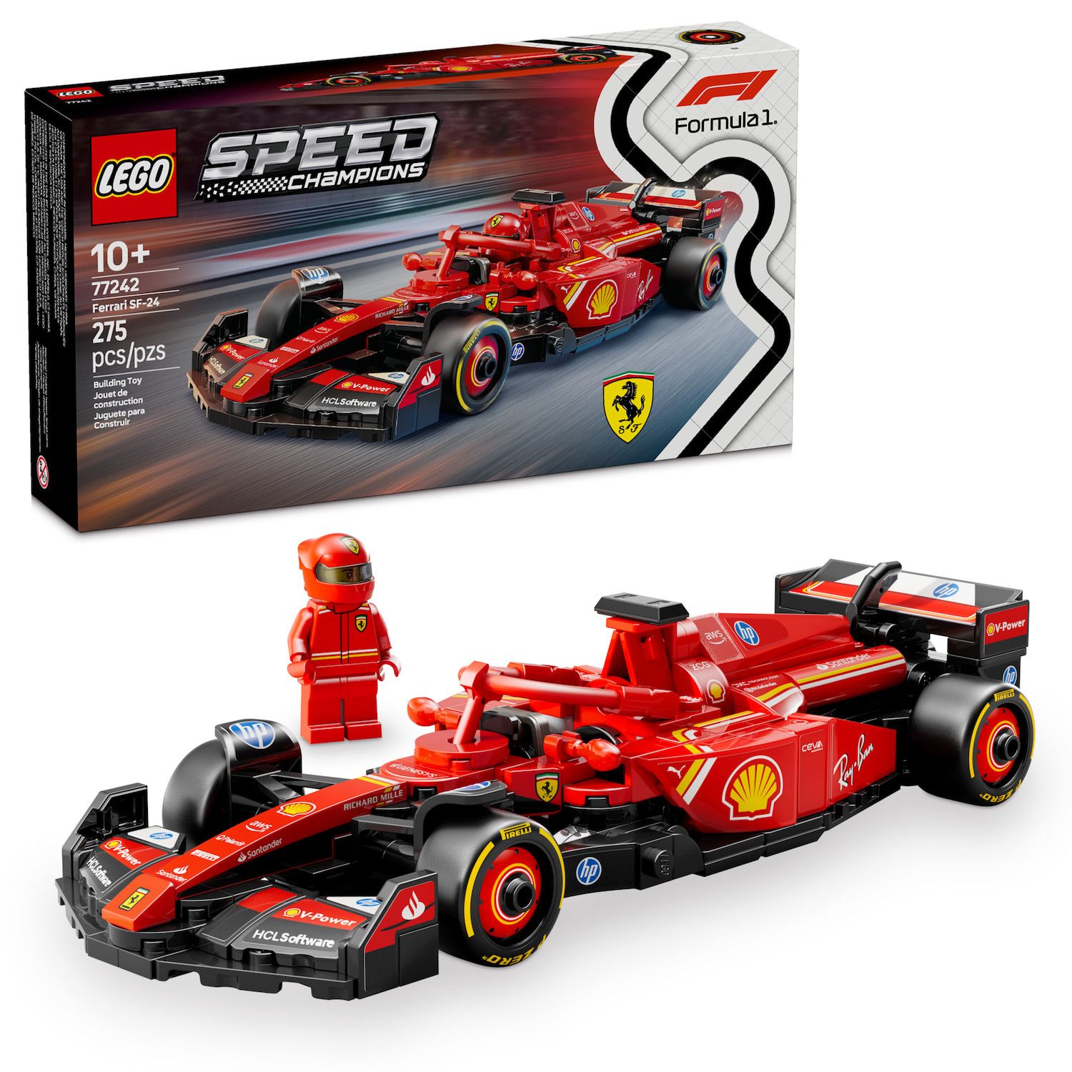 Детские конструкторы LEGO Speed Champions Ferrari SF-24 F1 Race Car Building Set - 77242