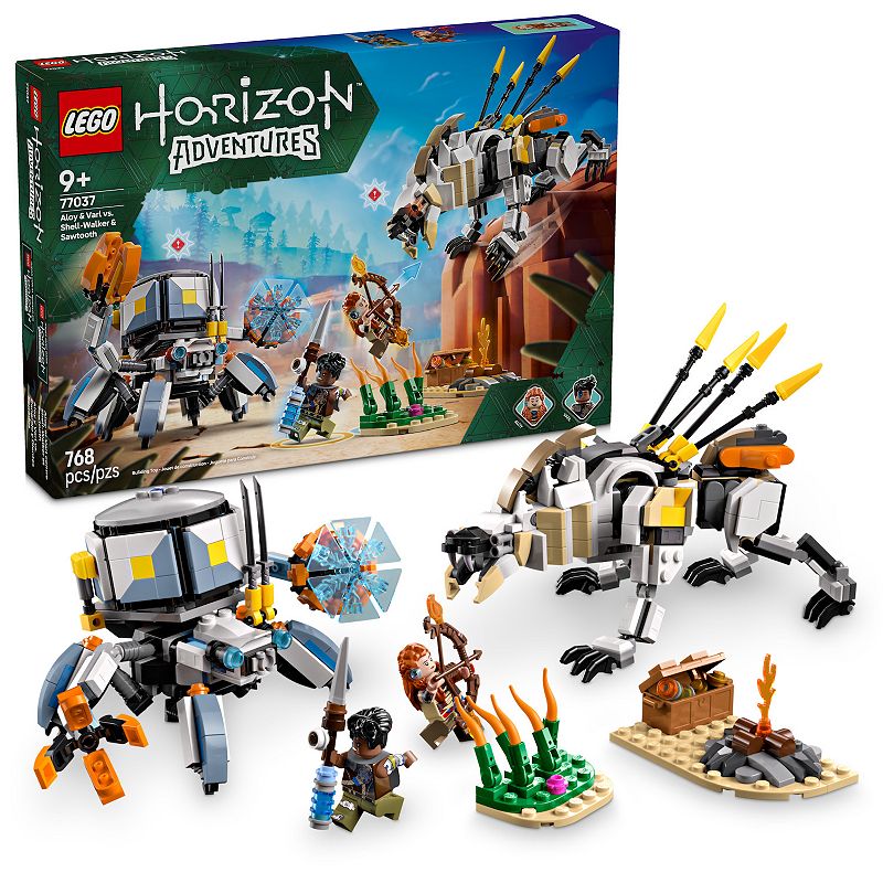 LEGO Horizon Adventures Aloy & Varl vs. Shell-Walker & Sawtooth Toy - 77037, Na