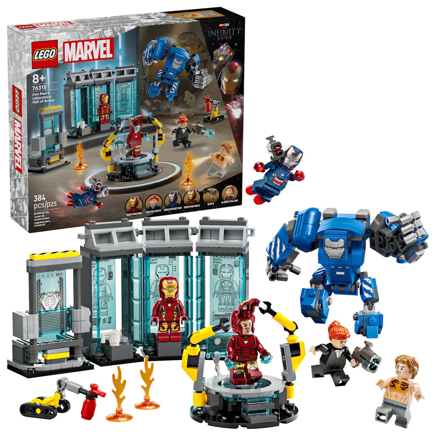 Детский конструктор LEGO Marvel Super Heroes Iron Laboratory: Hall of Armor Building Set – 76315 — фото 1