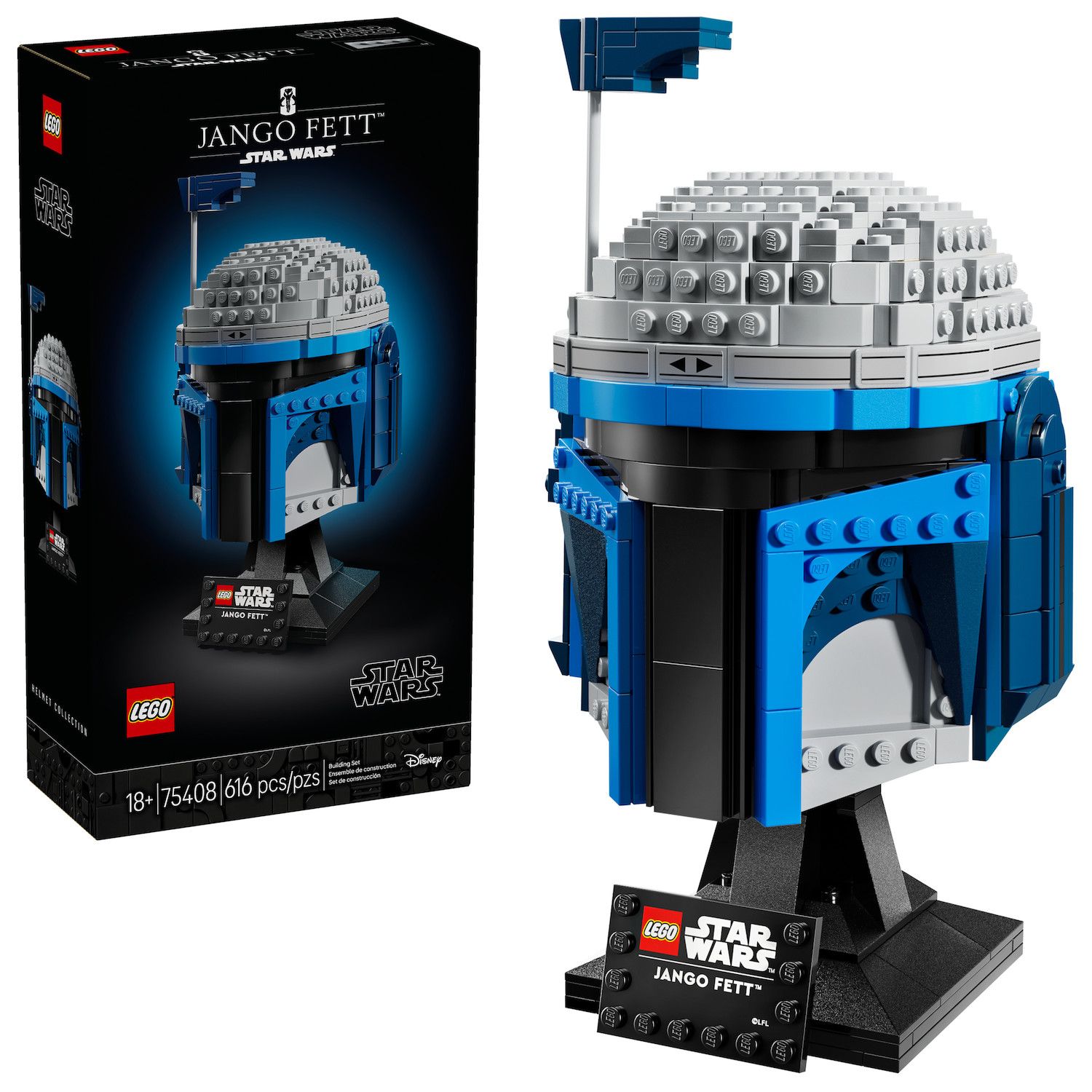 Детский конструктор LEGO Star Wars Jango Fett Helmet 75408 Building Kit (616 Pieces) — фото 1