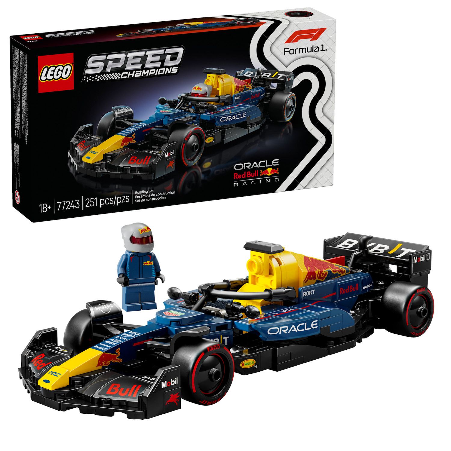 Детские конструкторы LEGO Speed Champions Oracle Red Bull Racing RB20 F1 Race Car Model Set - 77243 — фото 1