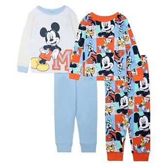 Disney's Mickey Mouse "M Mickey" Toddler 4 pc Pajama Tops & Pajama Bottoms Set