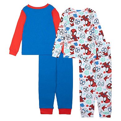 Toddler Spider-Man "Team Up Spidey" 4-pc. Pajama Tops & Pajama Bottoms Set