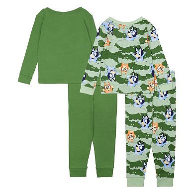 Toddler Bluey "Jump!" 4-pc. Pajama Tops & Pajama Bottoms Set