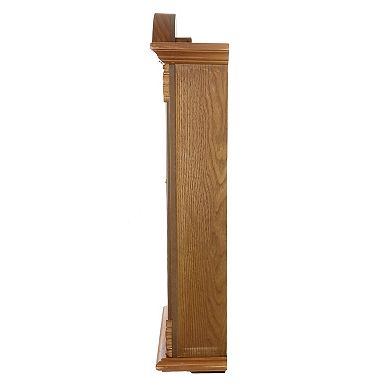 Bedford Clock Collection Honey Oak Chiming Pendulum Wall Clock