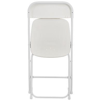 Elama 4 Piece Plastic Folding Chair in White